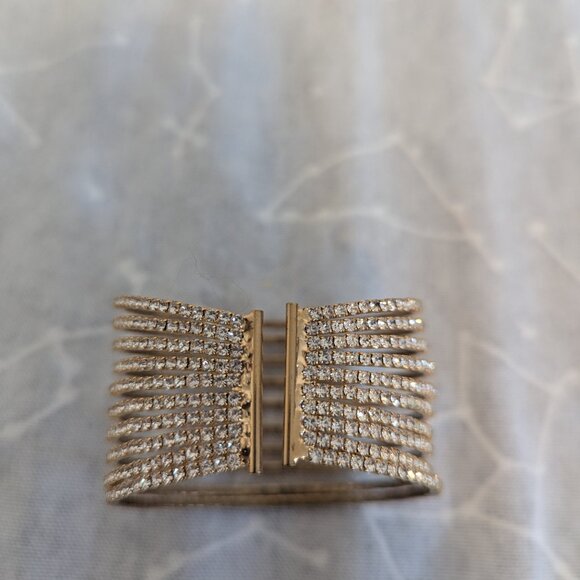 Gold & Rhinestone Bracelet - Picture 2 of 2